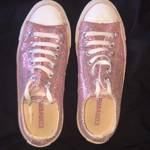 Pink sequin Converse